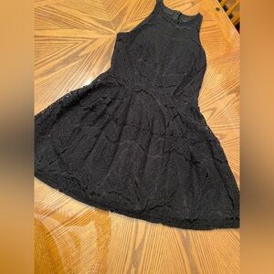 Elegant Black Lace Mini Dress